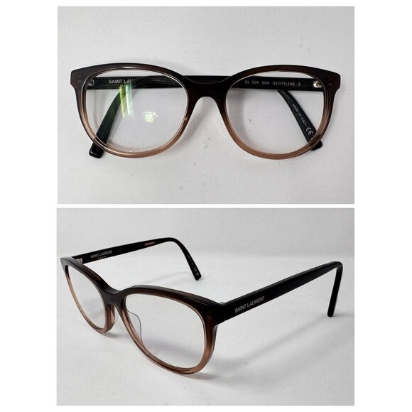 Saint Laurent SL504 004 Eyeglass Frames Only 53-17-145 Brown Fade Italy main image 6